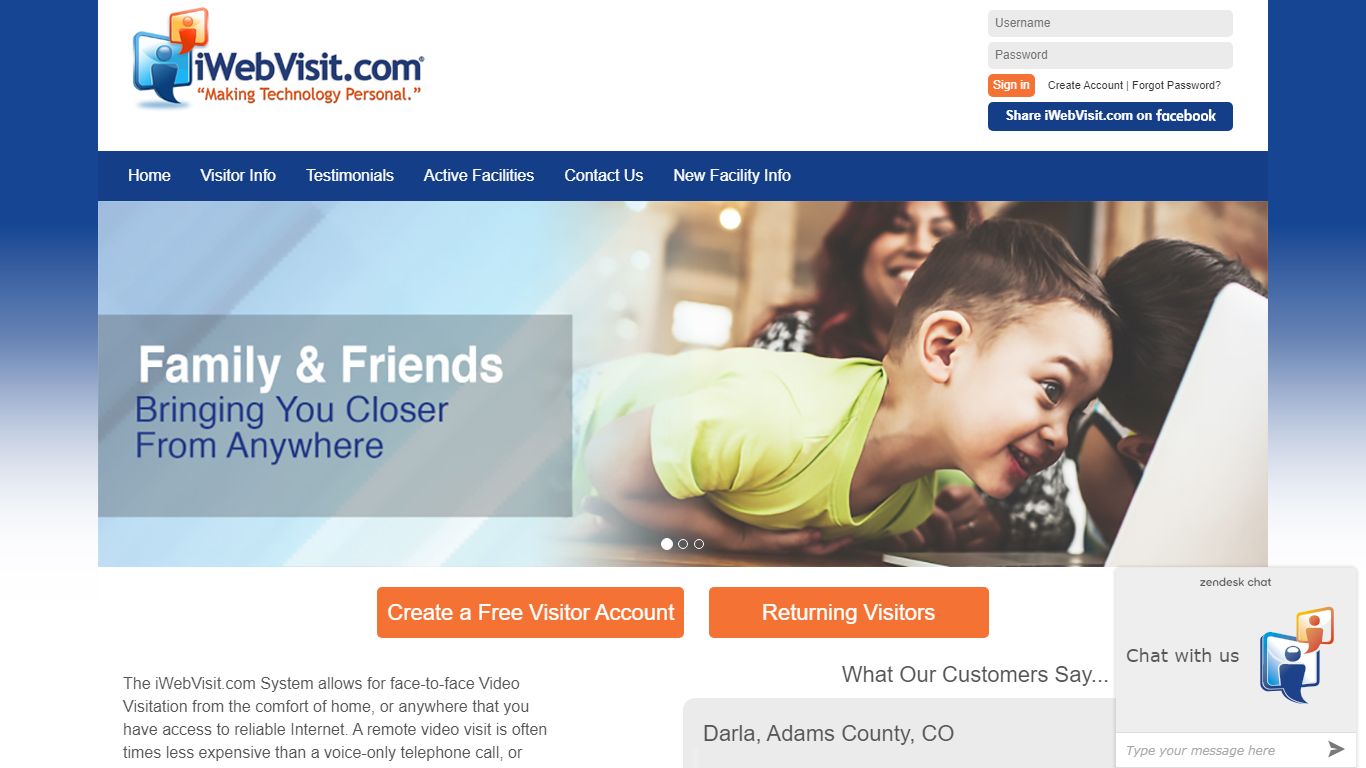 Inmate visitation online app - iWebVisit